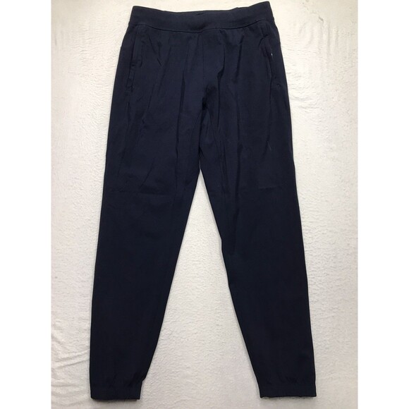 LULULEMON Surge Jogger Men M (30x28) Navy Taper Leg Running Drawstring Zip Cuff
